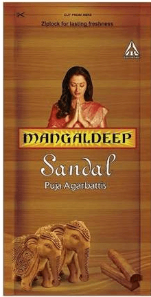 மங்கள்தீப் சந்தன ஊதுபத்தி / Mangaldeep Sandal Puja Agarbattis - Image 1