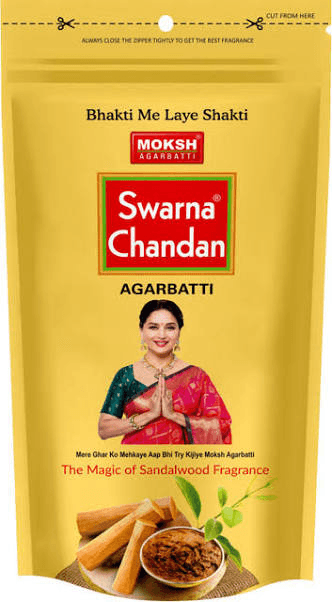 மோக்ஷ் ஸ்வர்ண சந்தன் அகர்பத்தி / Moksh Swarna Chandan Agarbatti (Zipper Pouch) - Image 1